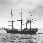 Cover image for Exploration ship Southern Cross in the Derwent, 1898