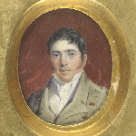 Cover image for Miniature portrait of Richard Lewis Esq., 1789–1867, in R.V. Hood frame.
